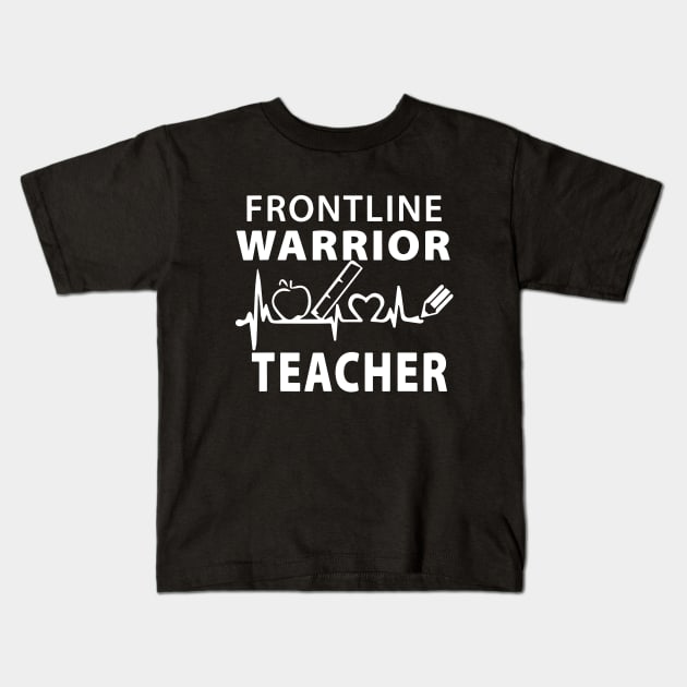 Frontline Warrior Teacher Kids T-Shirt by ArchmalDesign